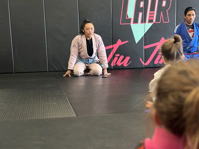 Happy kids in Glendora learning BJJ, improving balance, coordination, and having fun while building life skills.
