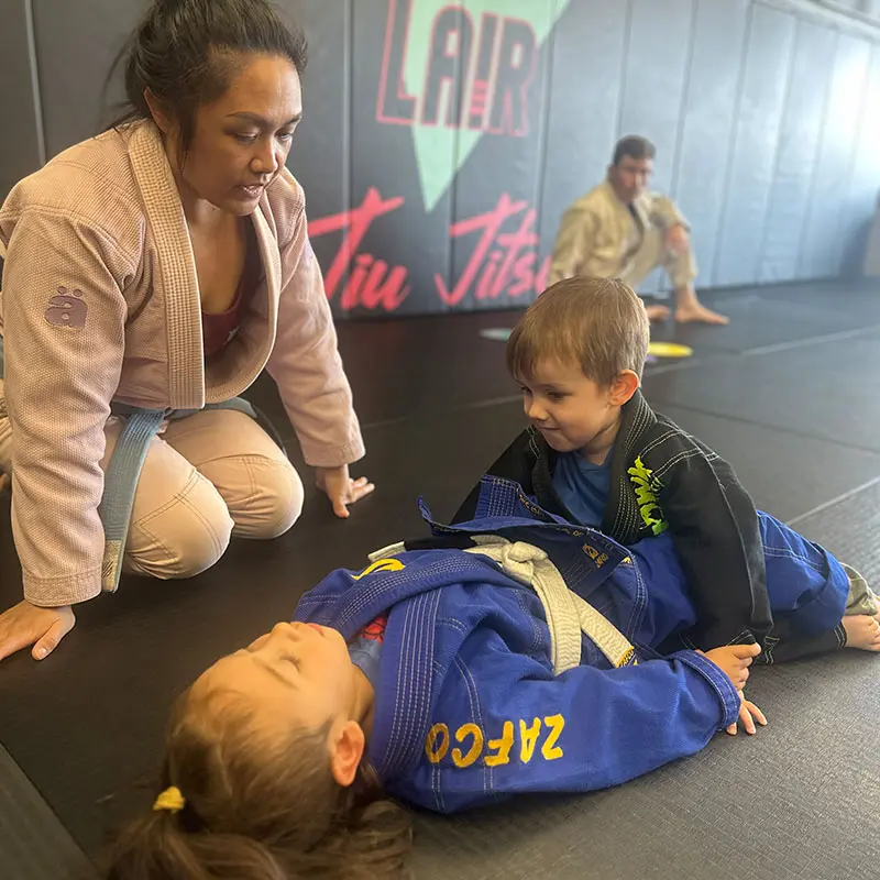 kids in Glendora BJJ class improving focus, discipline, and listening skills through martial arts training